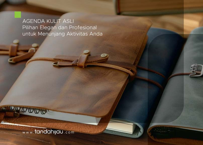 agenda kulit asli